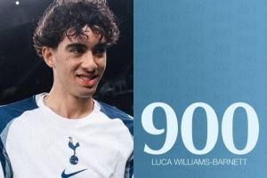 里程碑！热刺小将巴内特首秀，成为第900位代表球队出场的球员